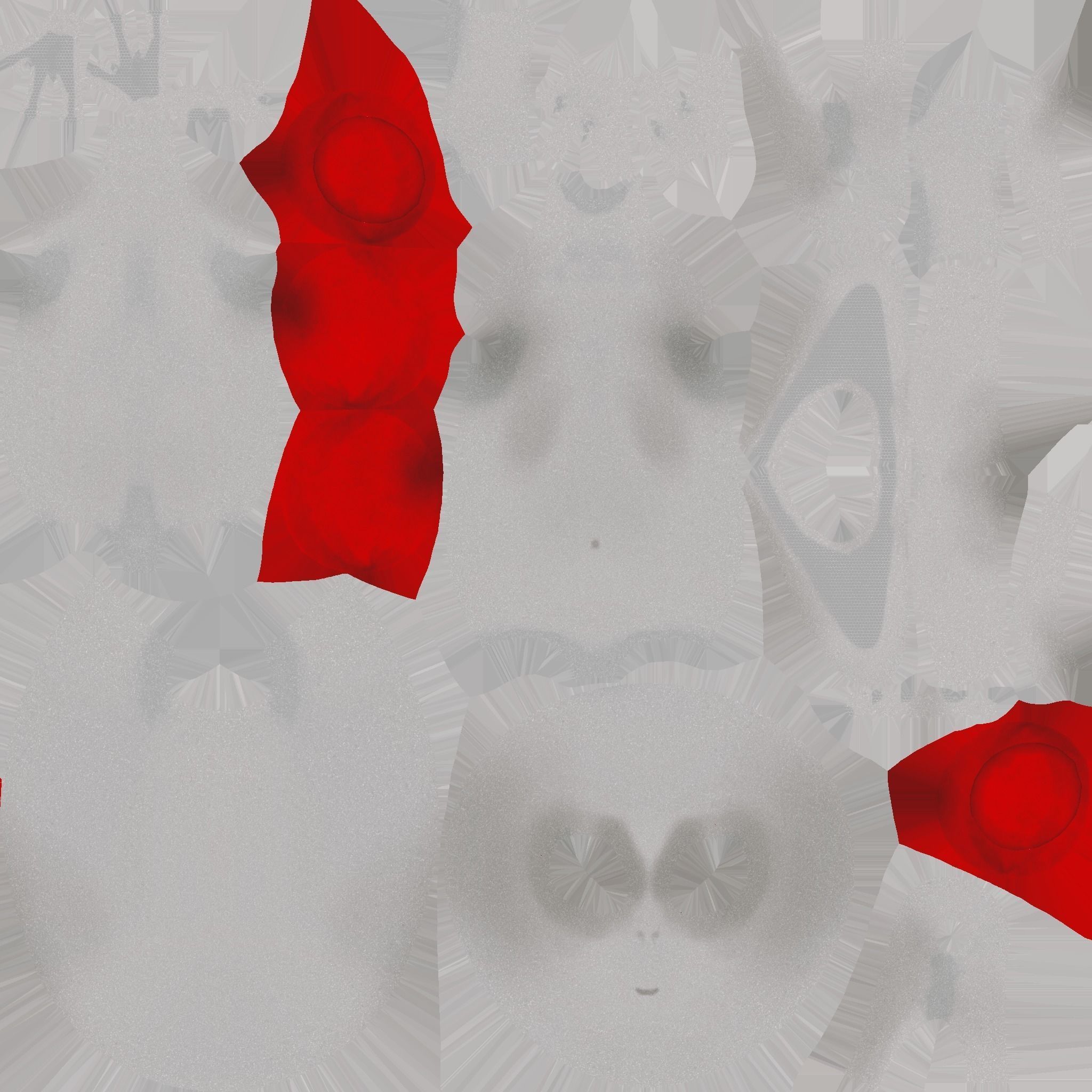 Cute Alien A12 Gray Red - Simple - Character Design Low-poly 3D model_22