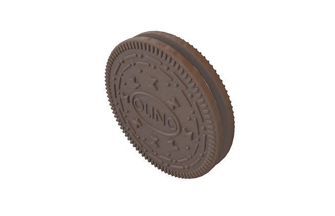Cookie v2 001 Low-poly 3D model 3