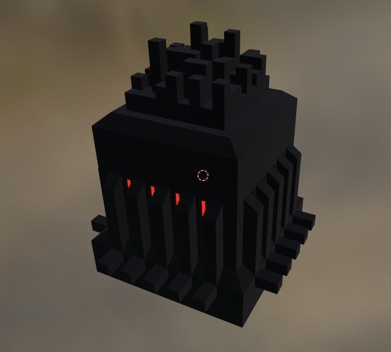 Alien Cube Low-poly 3D model_2