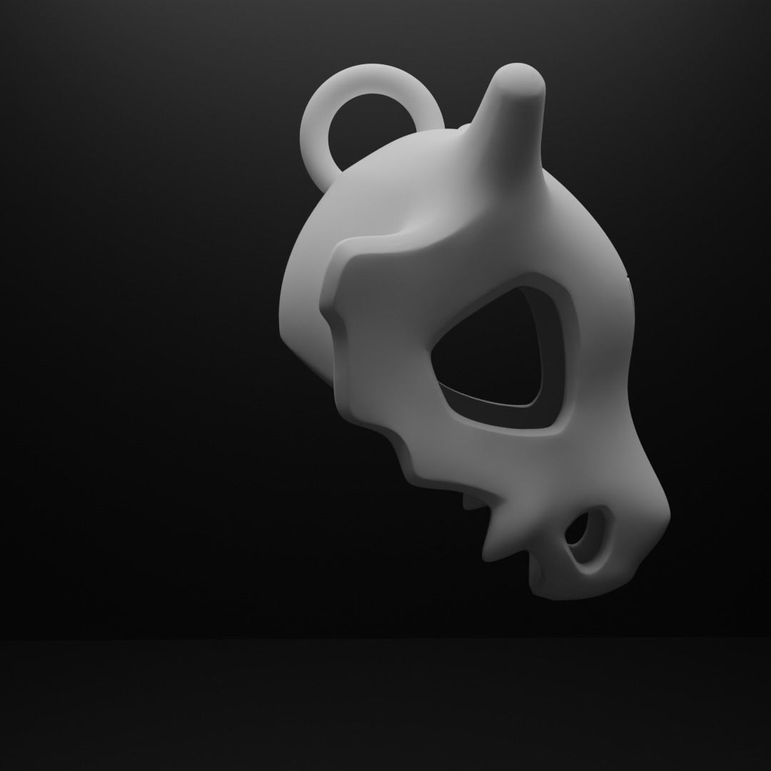 Cubone Skull Pendant 3D print model_2