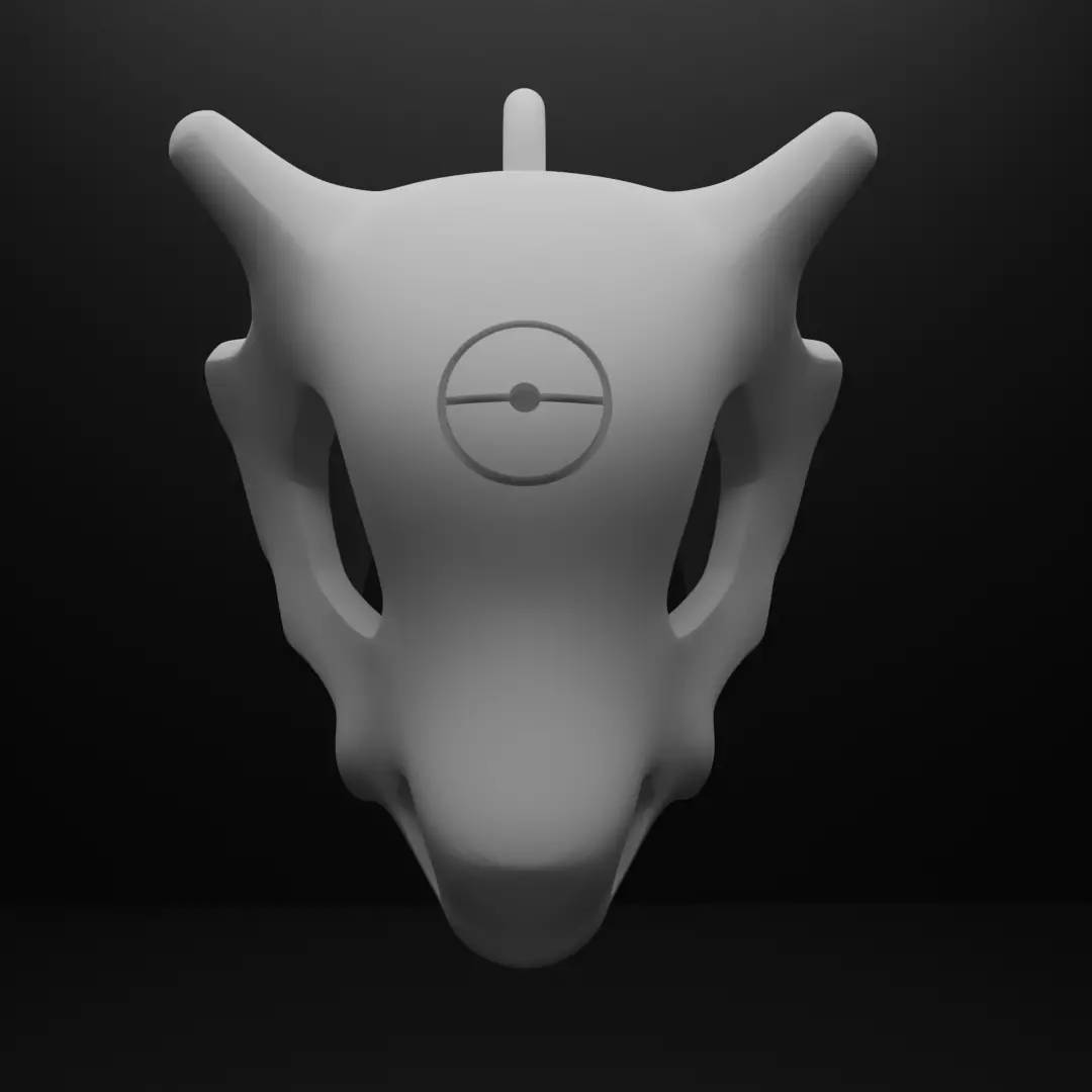 Cubone Skull Pendant 3D print model_0