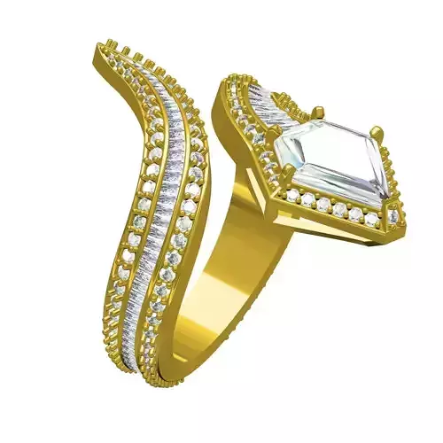 Antique Diamond Snake Ring