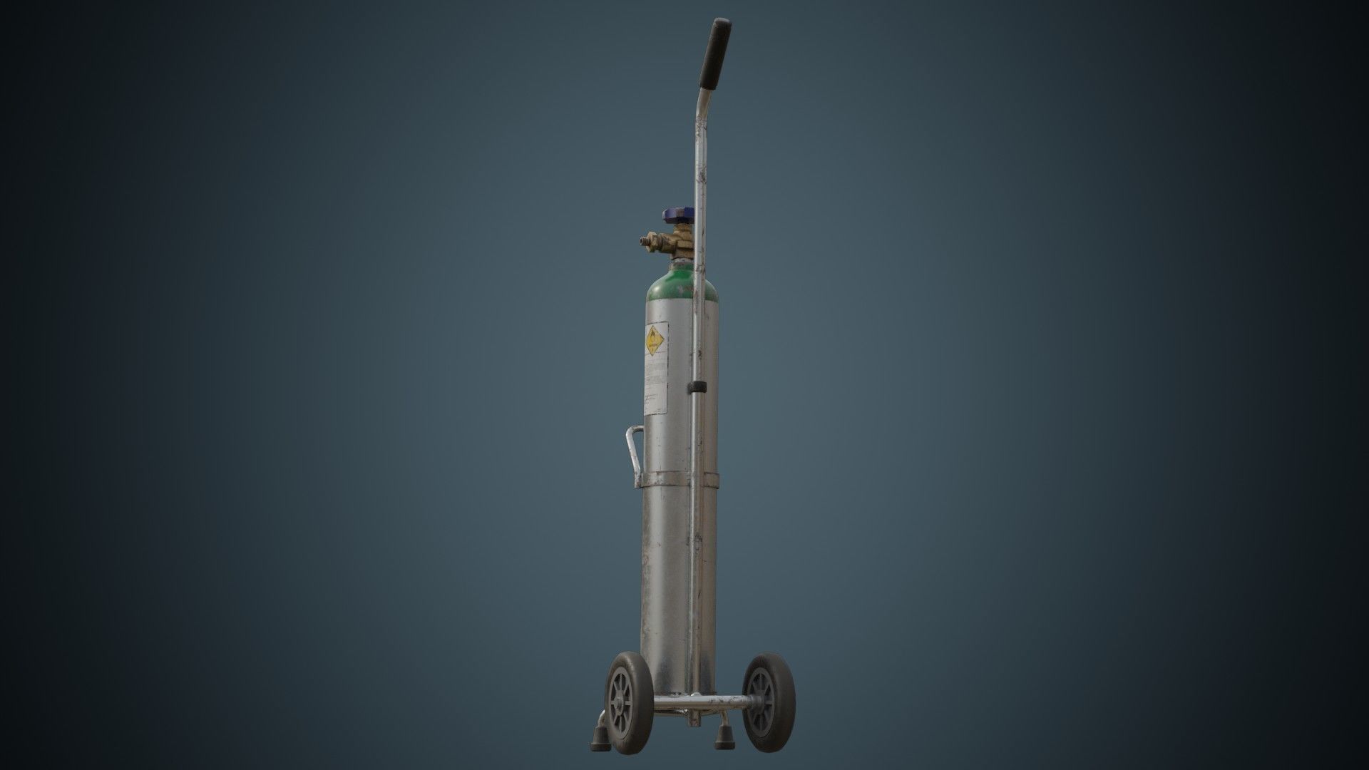 Oxygen Cylinder 1B Low-poly 3D model_3
