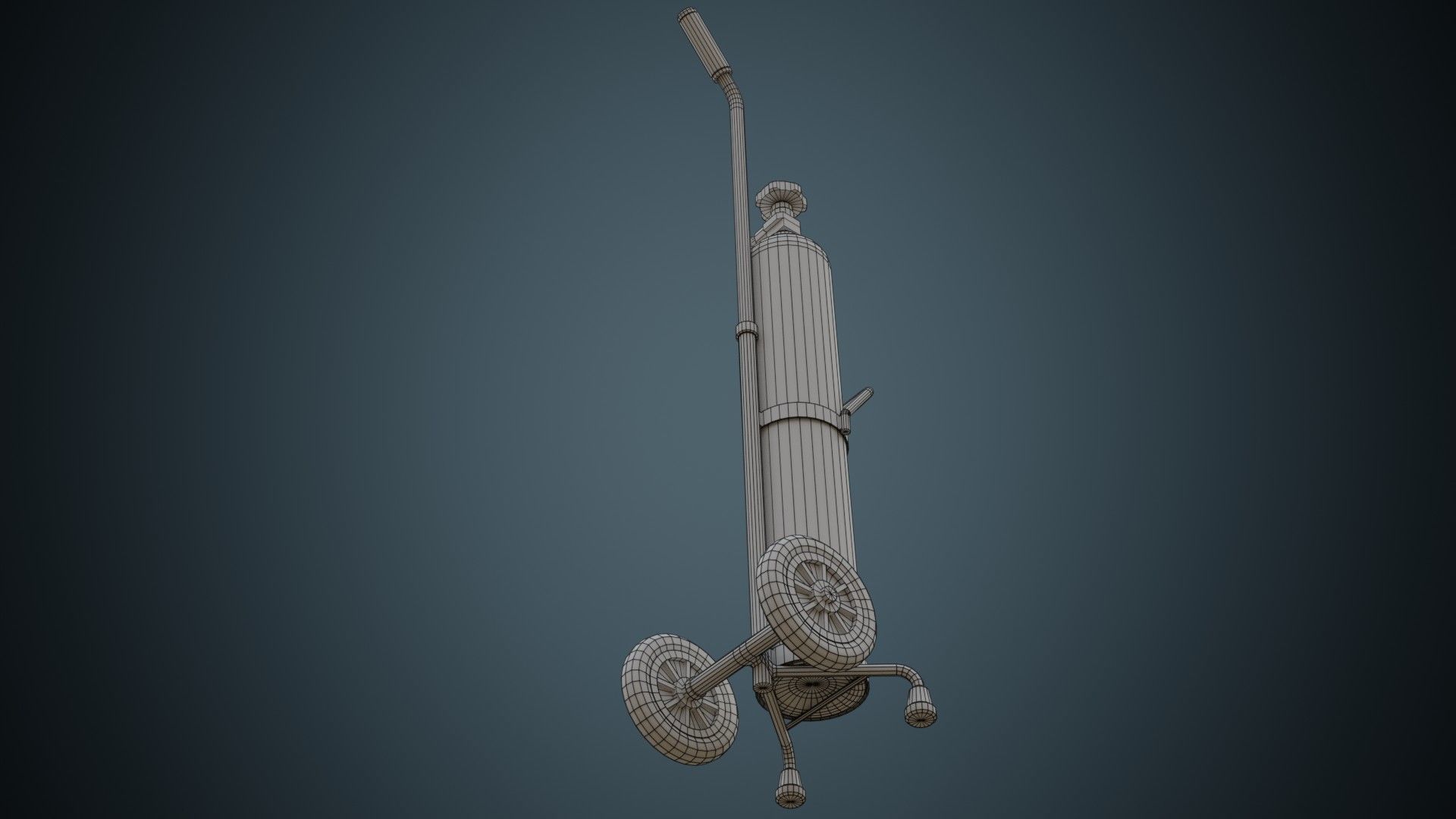Oxygen Cylinder 1B Low-poly 3D model_7