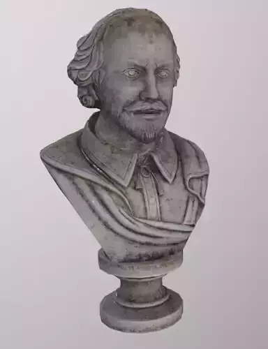 Shakespeare Bust Low-poly 3D model