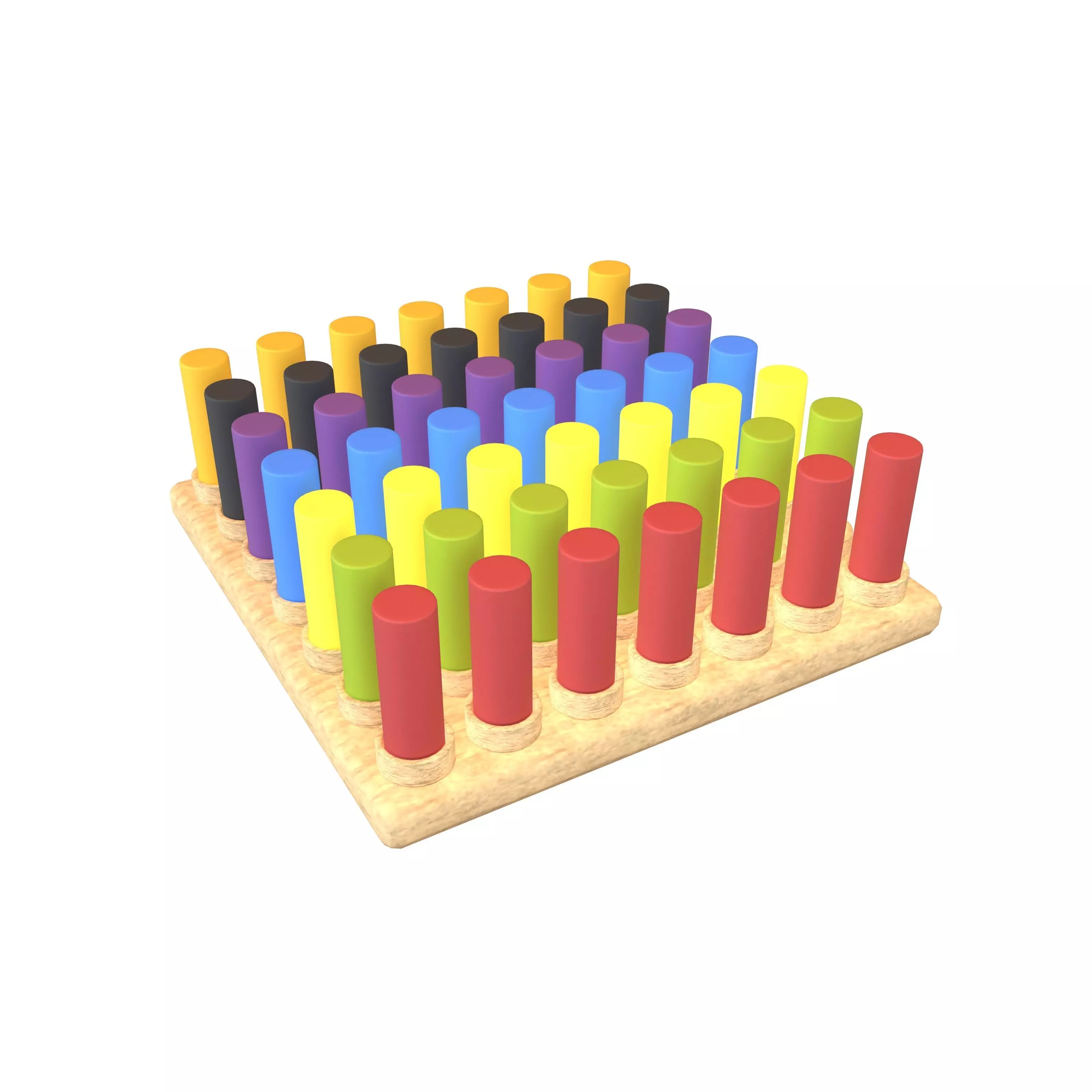 Cylindrical Cognitive Board v1 001 Low-poly 3D model