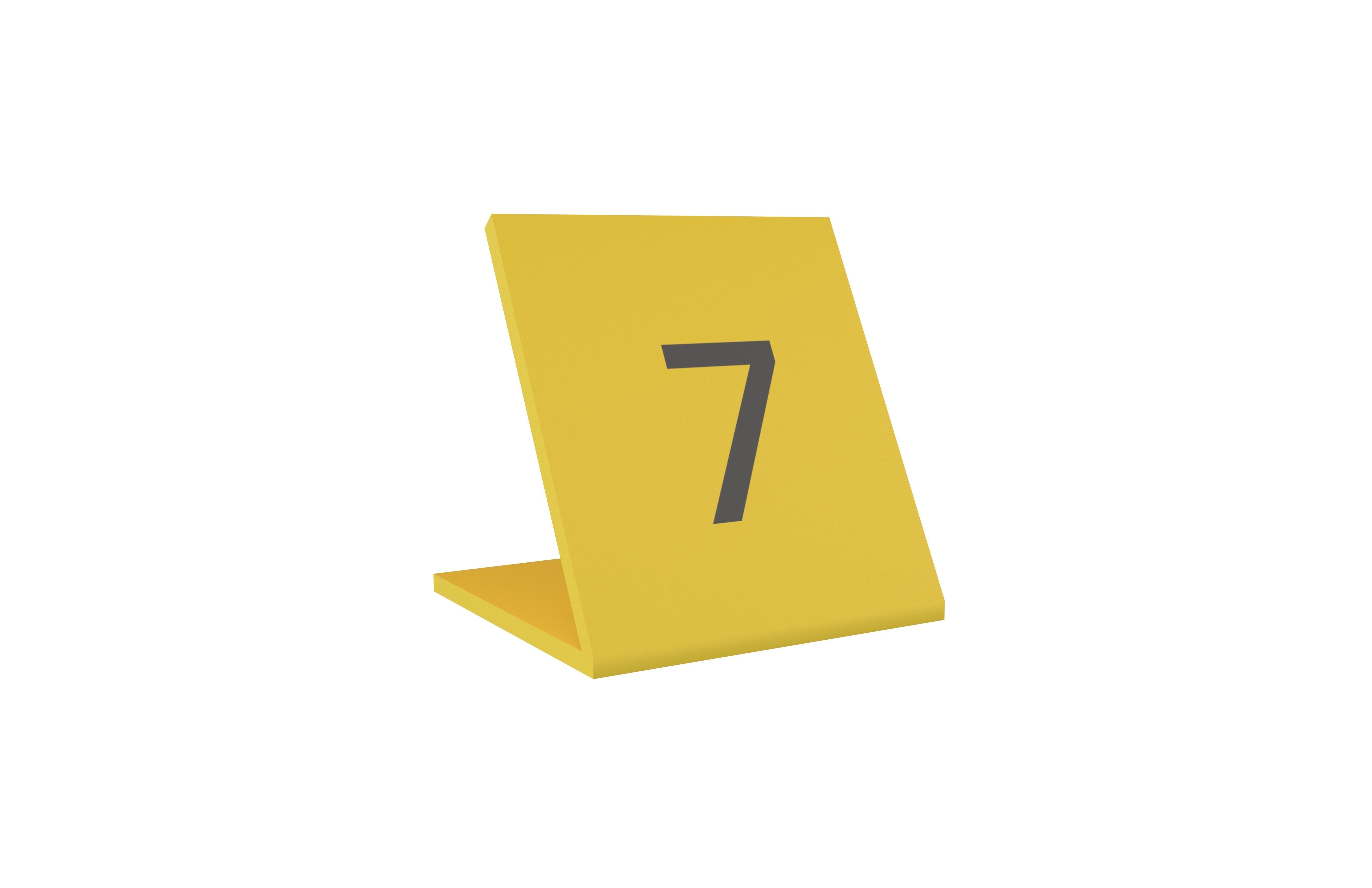 Crime Evidence Number Tag 7 v1 001 Low-poly 3D model_1