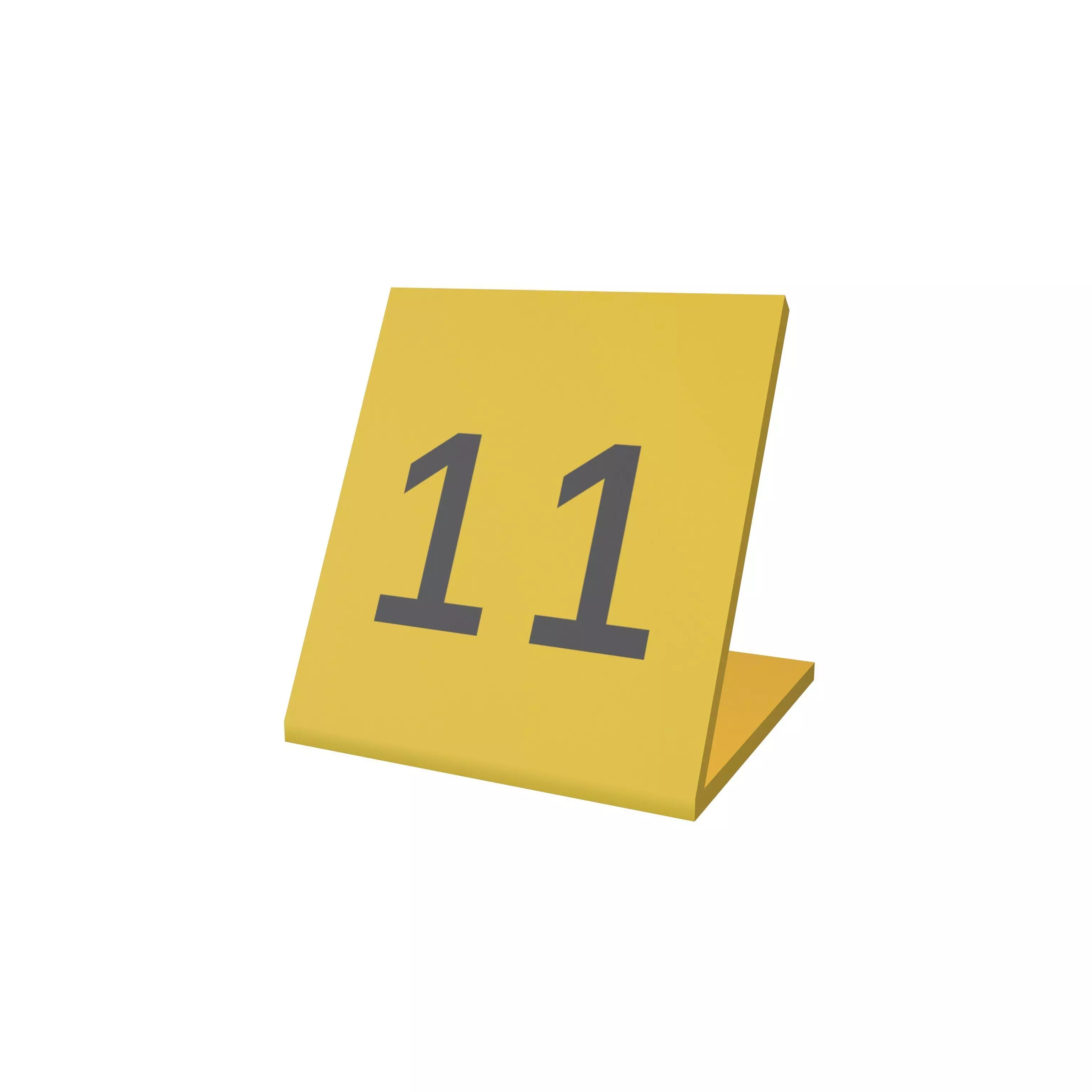 Crime Evidence Number Tag 11 v1 001 Low-poly 3D model_0