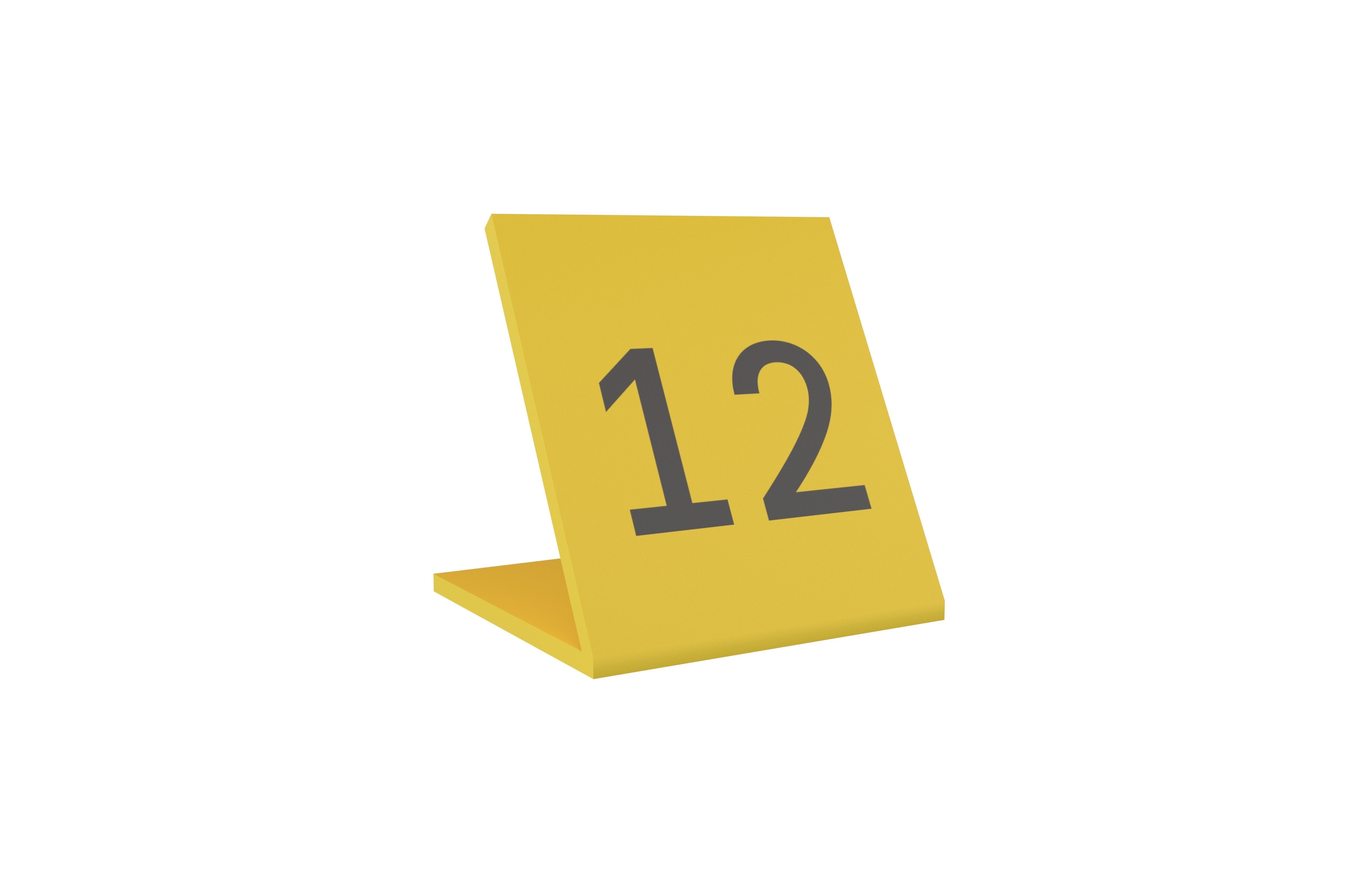 Crime Evidence Number Tag 12 v1 001 Low-poly 3D model_2
