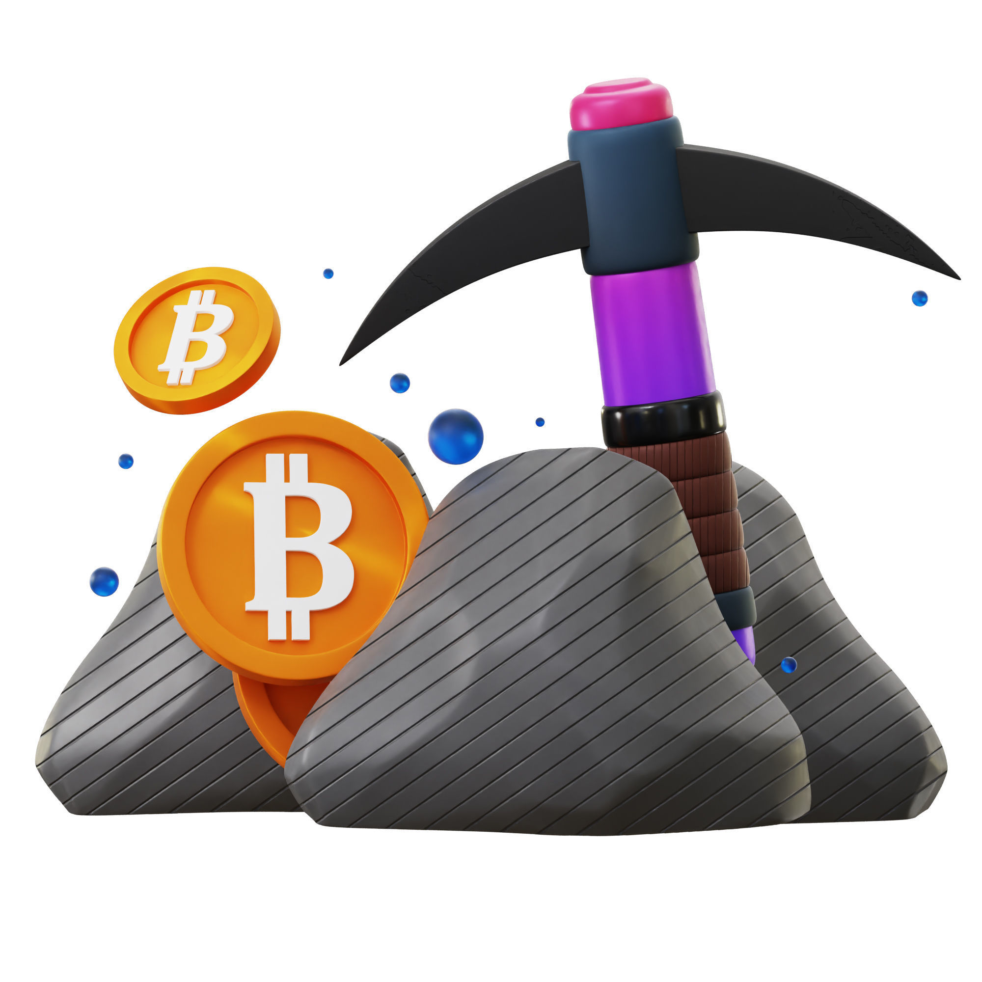 Crypto Trading Icon Pack 3D Model Low-poly 3D model_14