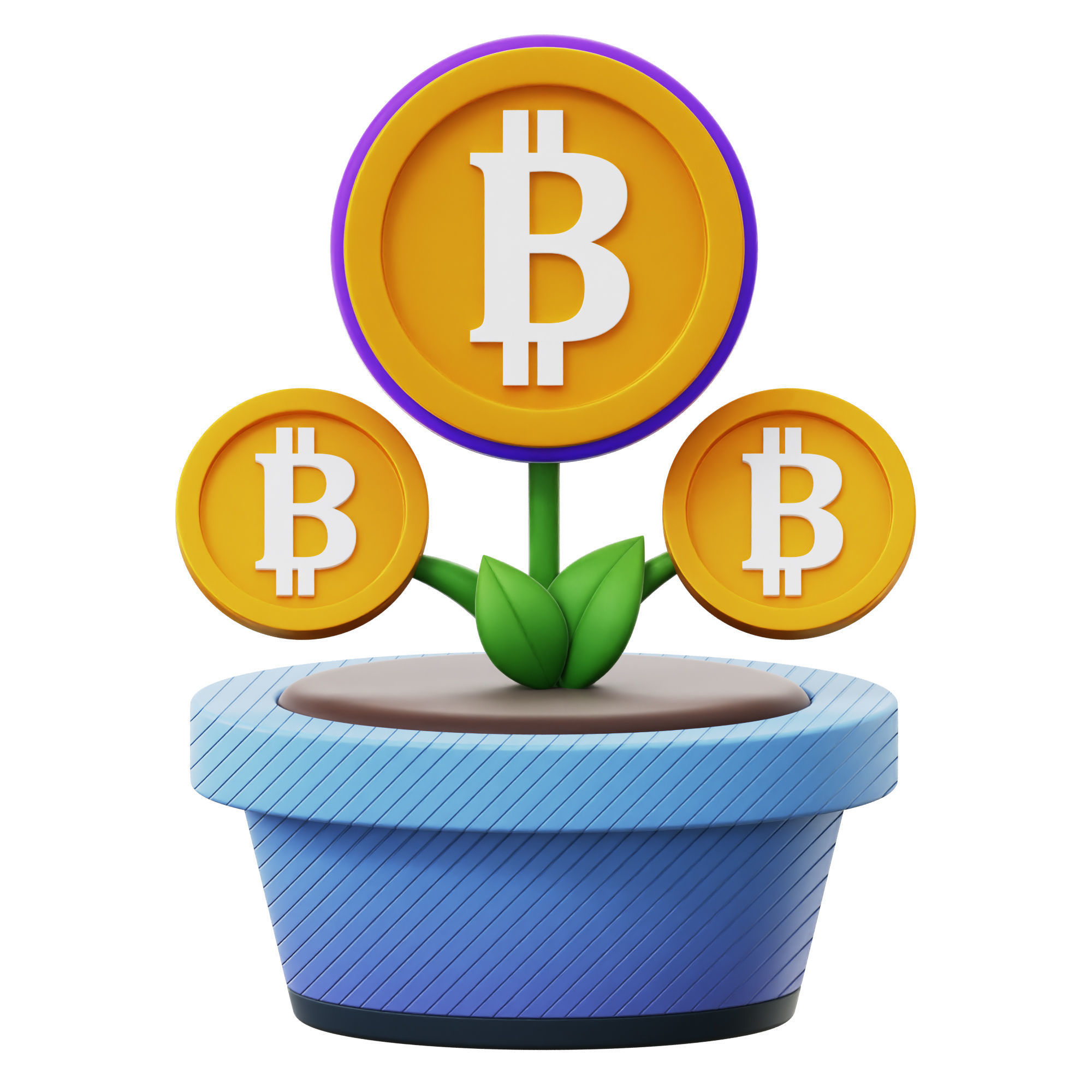 Crypto Trading Icon Pack 3D Model Low-poly 3D model_13