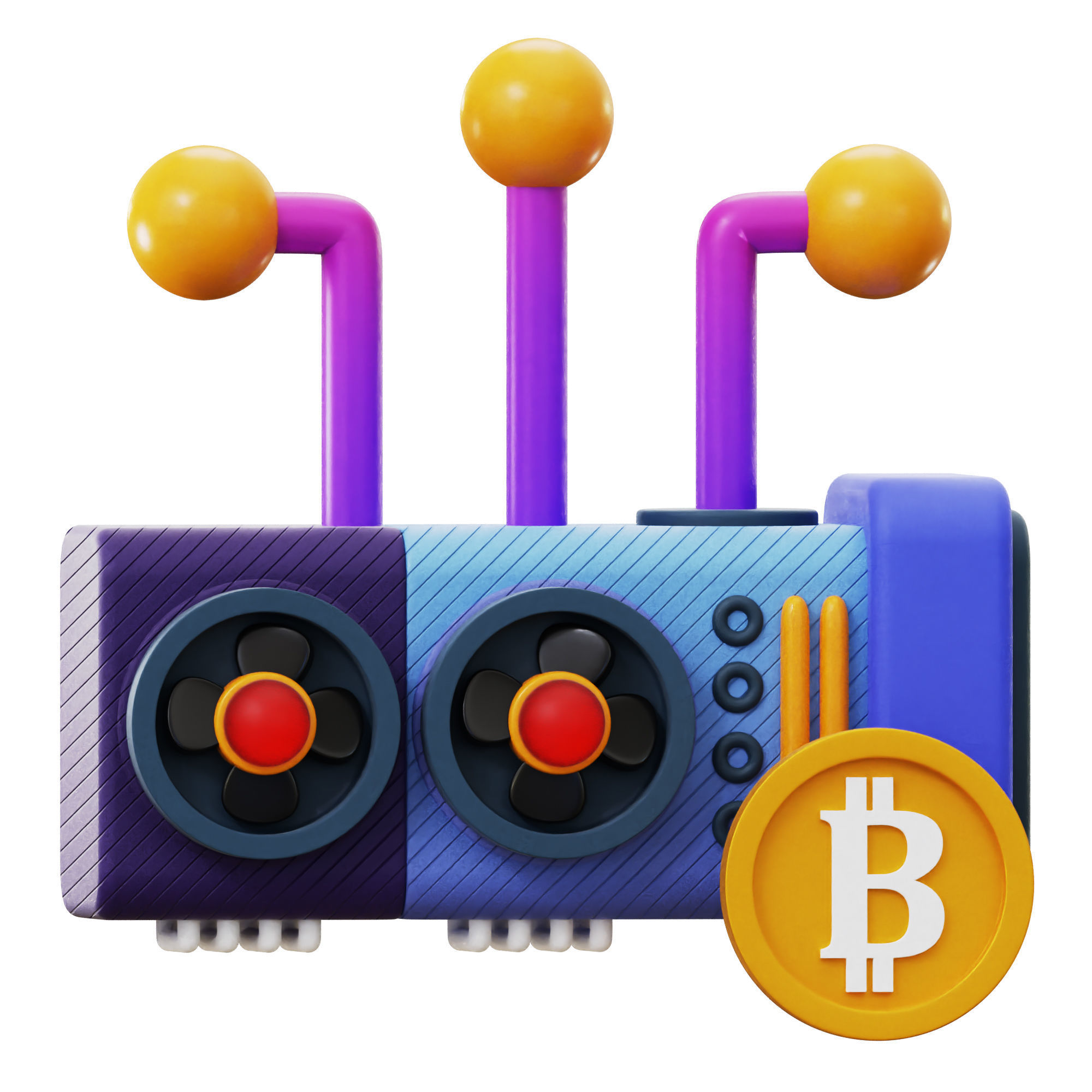 Crypto Trading Icon Pack 3D Model Low-poly 3D model_19