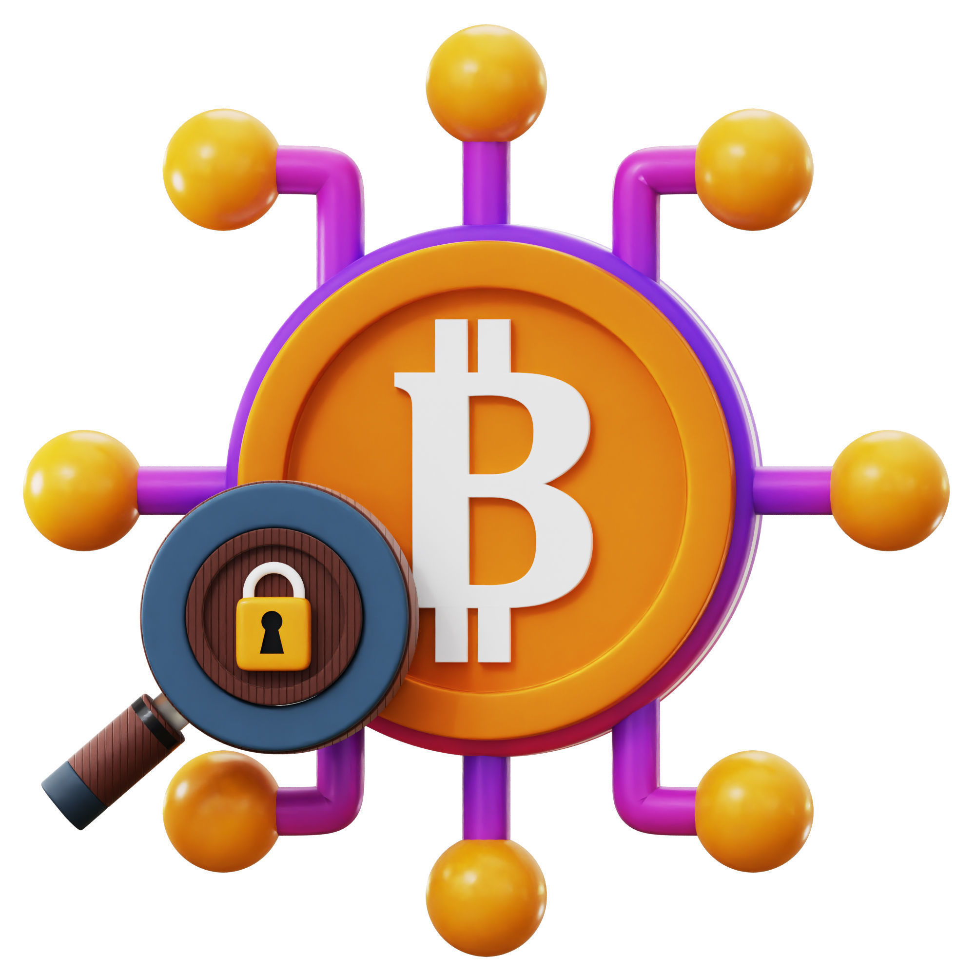 Crypto Trading Icon Pack 3D Model Low-poly 3D model_3