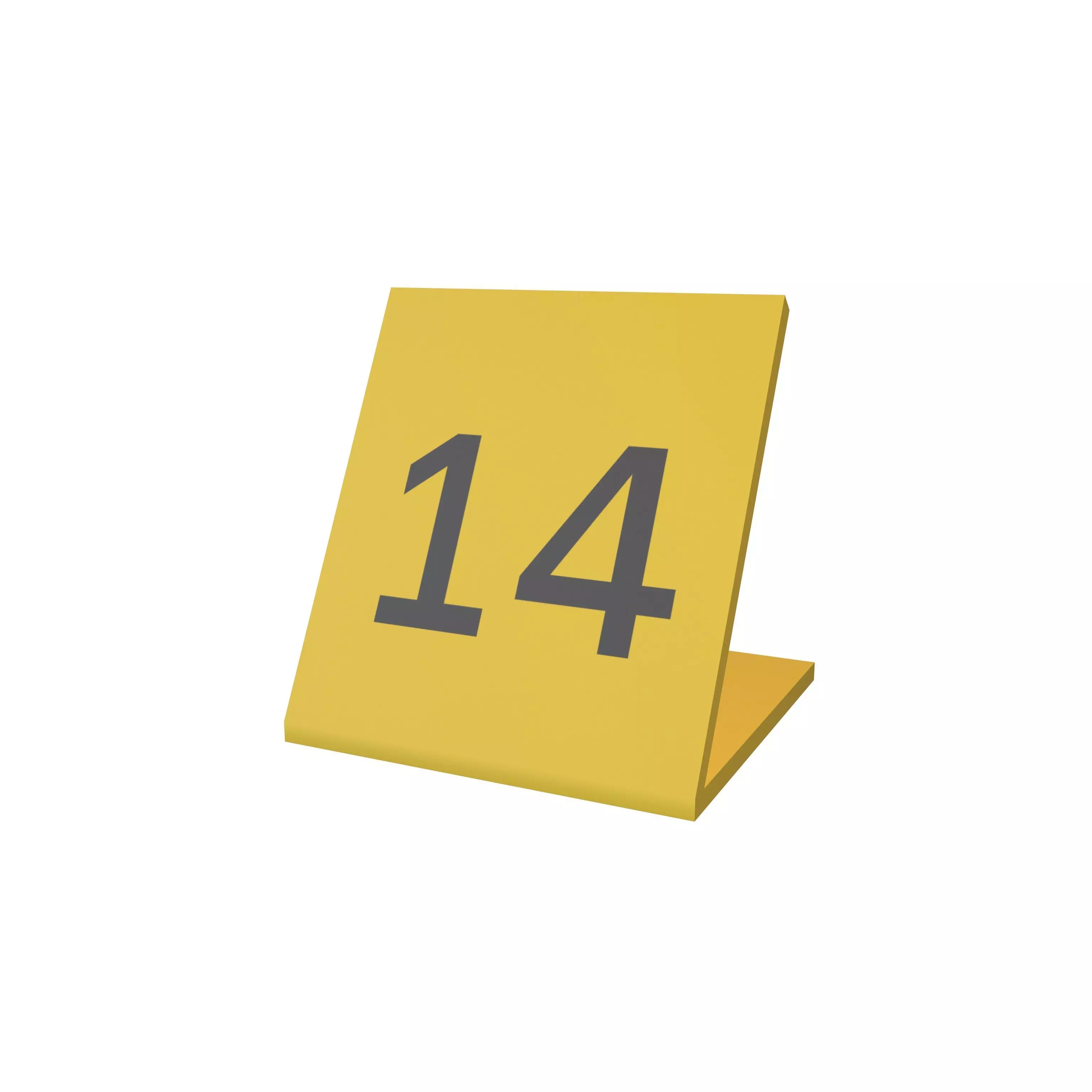Crime Evidence Number Tag 14 v1 001 Low-poly 3D model_0