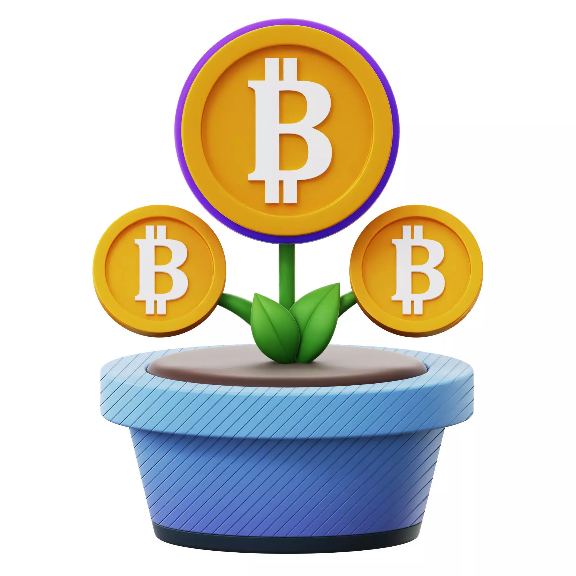 3D Crypto Investment Low-poly 3D model_0