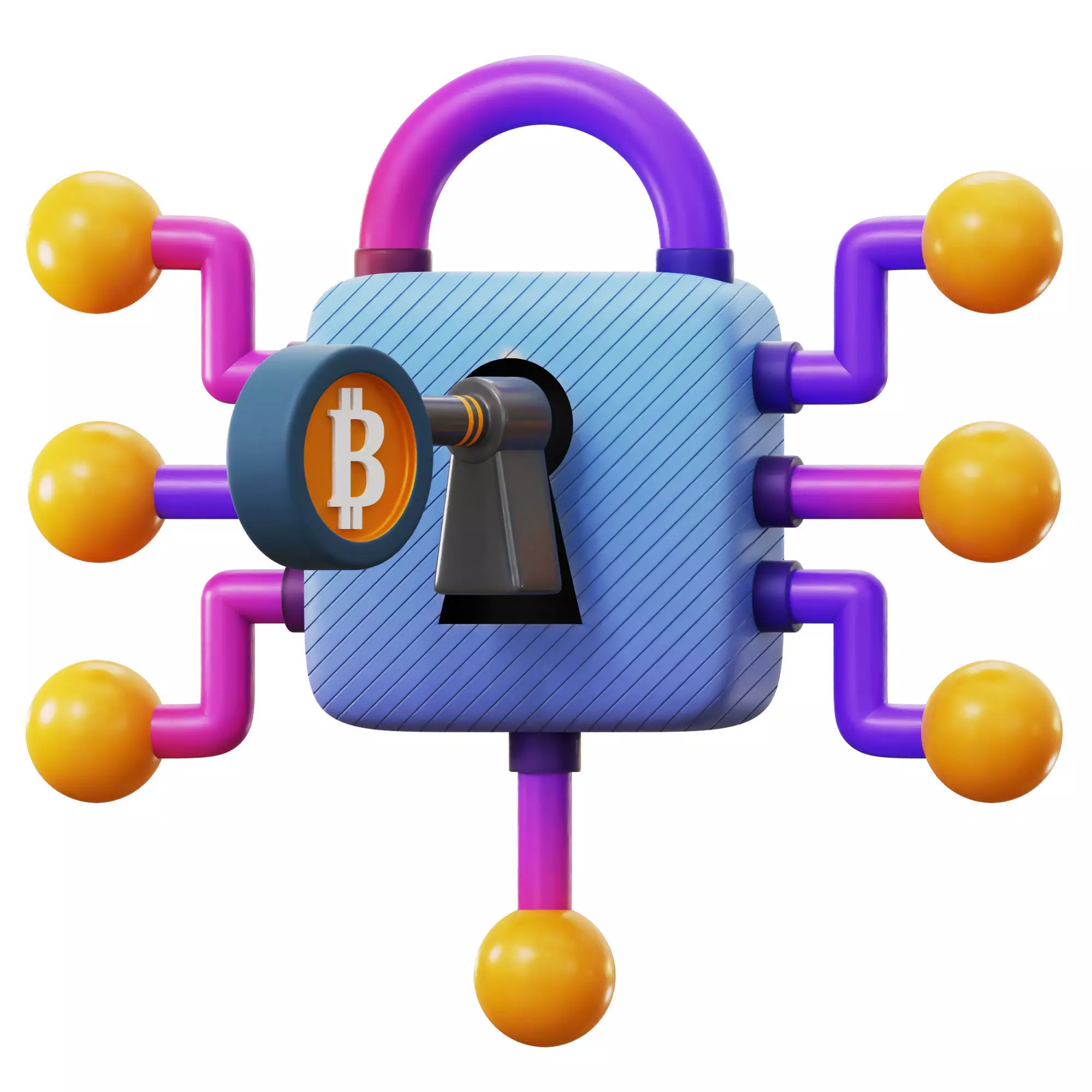 3D model 3d Bitcoin Encryption Key VR / AR / low-poly | CGTrader