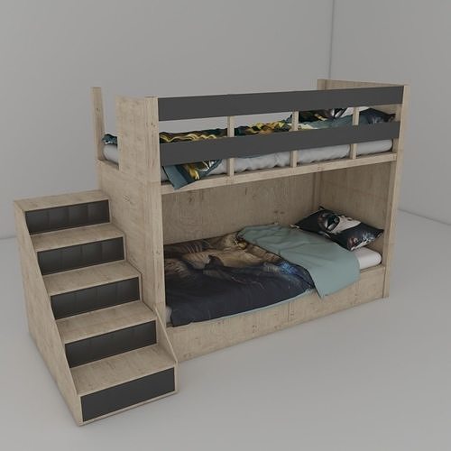 Bunk bed 1 3D model