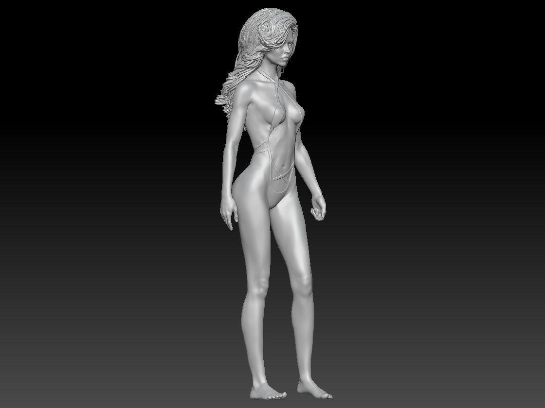 NEW BEACH GIRL 2 3D print model_6
