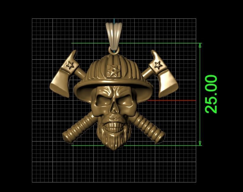 Skull Pendant 3D model_10