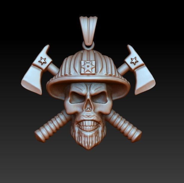 Skull Pendant 3D model_8