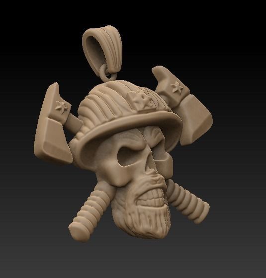 Skull Pendant 3D model_2