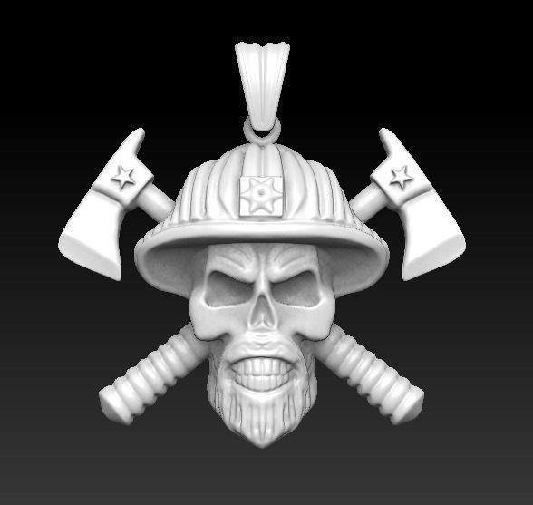 Skull Pendant 3D model_9