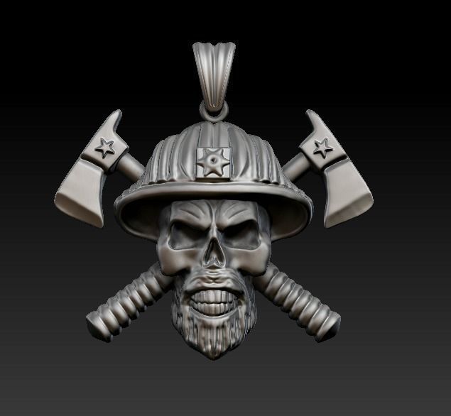 Skull Pendant 3D model_7