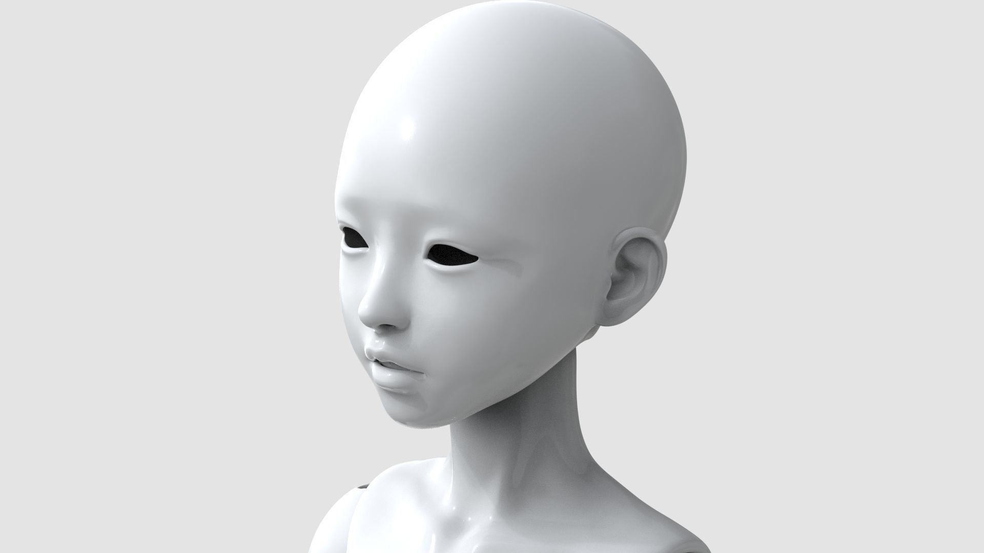 BJD doll Irene ball joint doll 3D print model_3