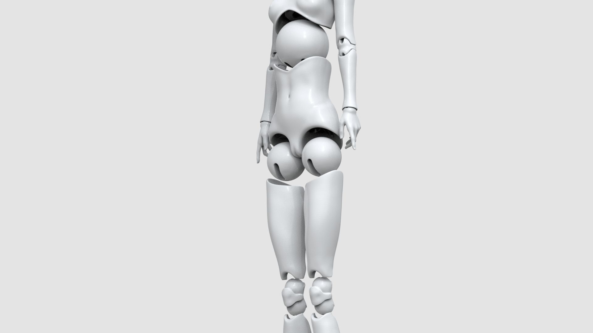 BJD doll Irene ball joint doll 3D print model_14