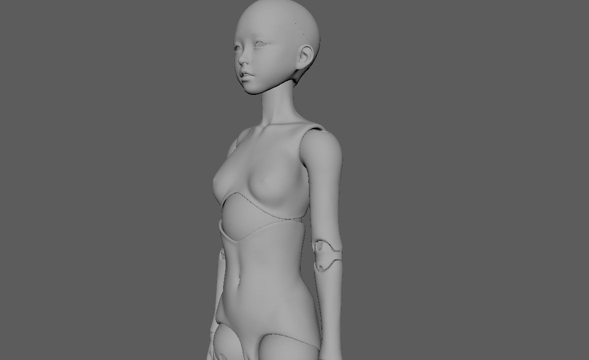 BJD doll Irene ball joint doll 3D print model_28