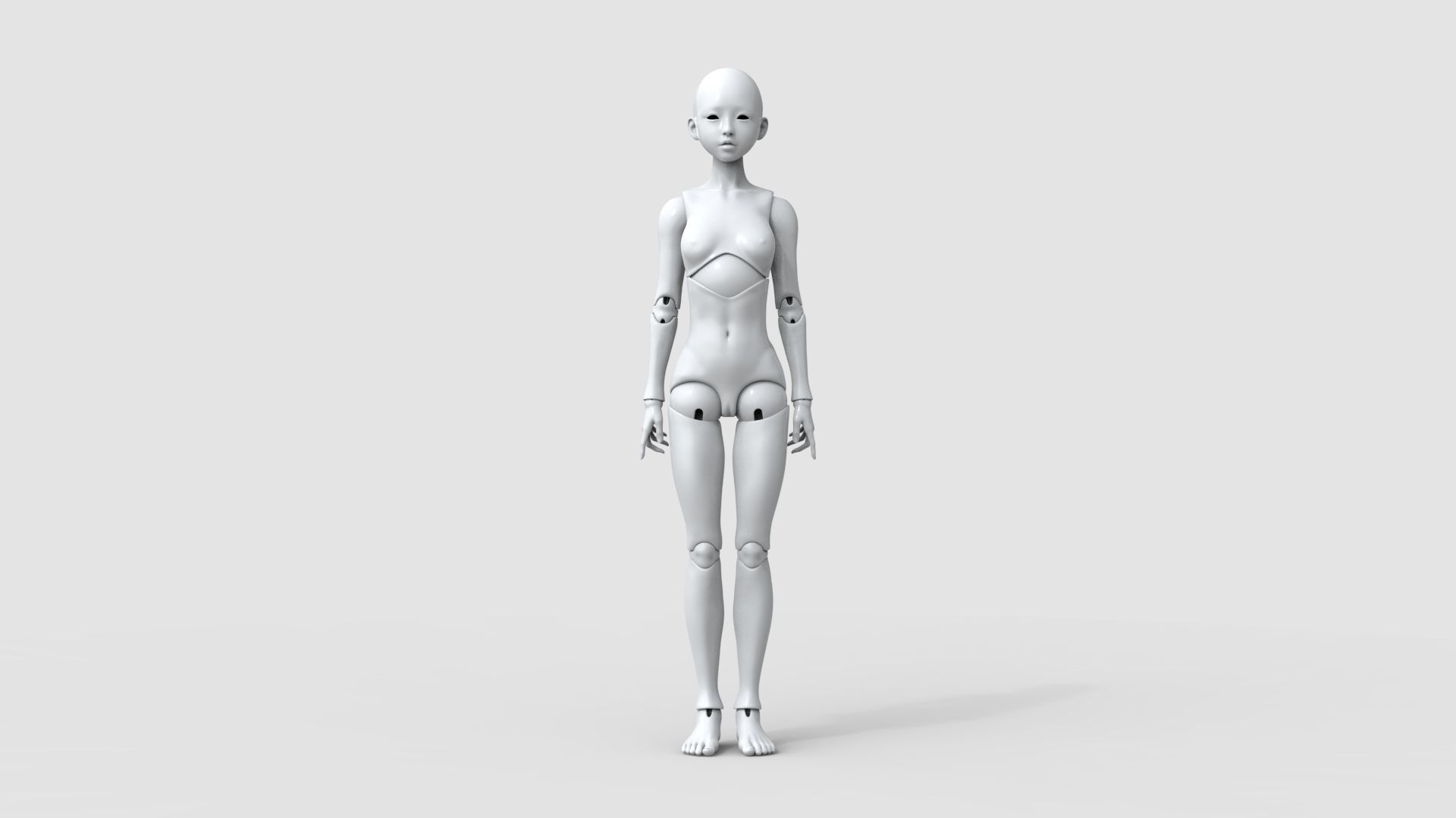 BJD doll Irene ball joint doll 3D print model_5