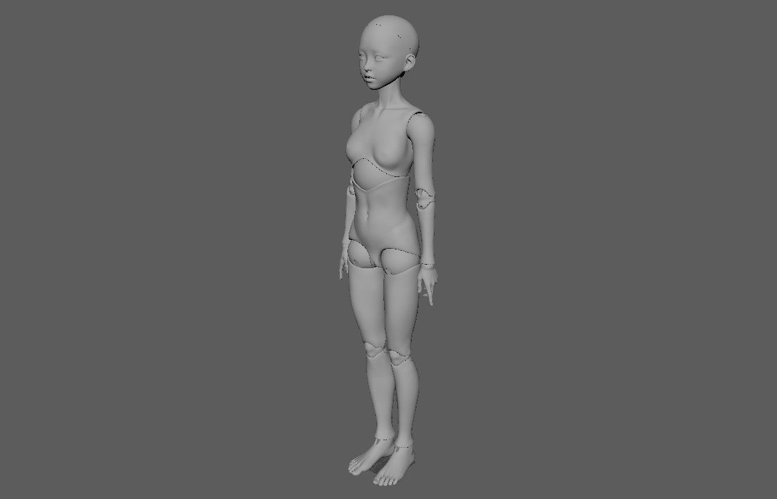 BJD doll Irene ball joint doll 3D print model_24