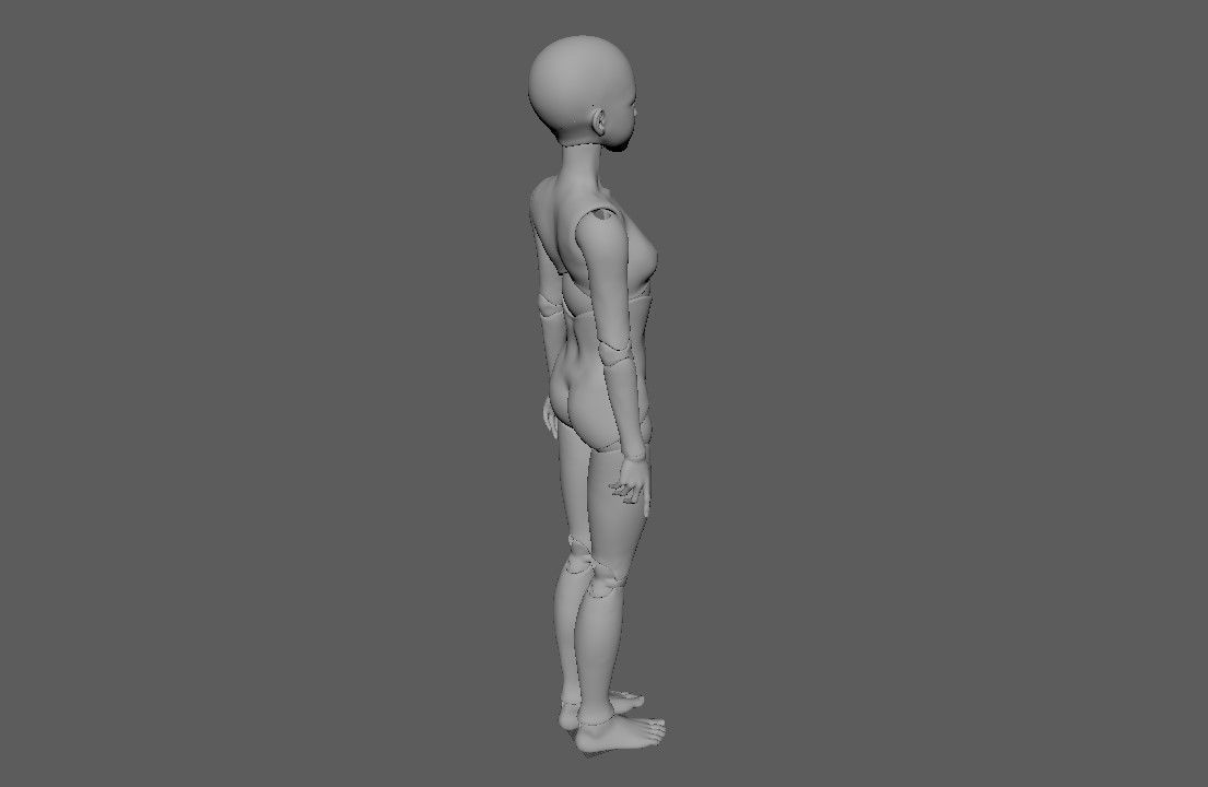 BJD doll Irene ball joint doll 3D print model_26