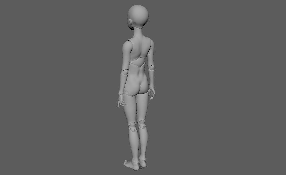 BJD doll Irene ball joint doll 3D print model_25