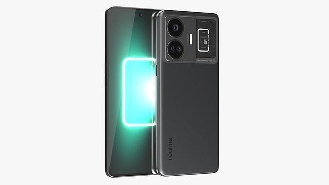 Realme GT Neo 5 Black Low-poly 3D model