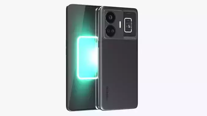 Realme GT Neo 5 Black Low-poly 3D model