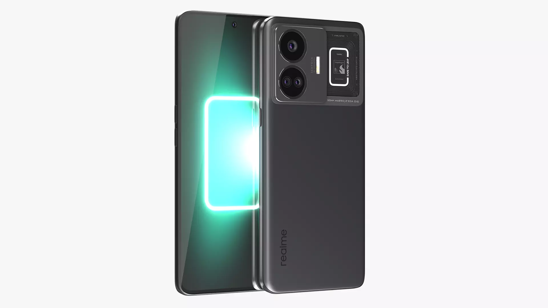 Realme GT Neo 5 Black Low-poly 3D model