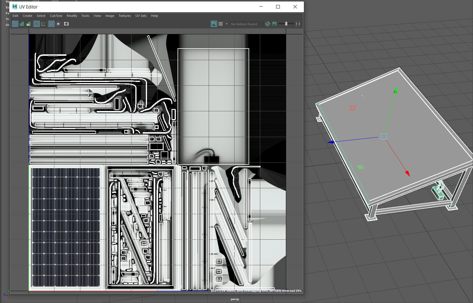 Solar panel with base Low-poly 3D model_12