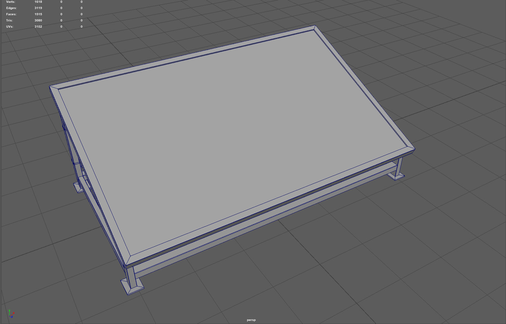 Solar panel with base Low-poly 3D model_7