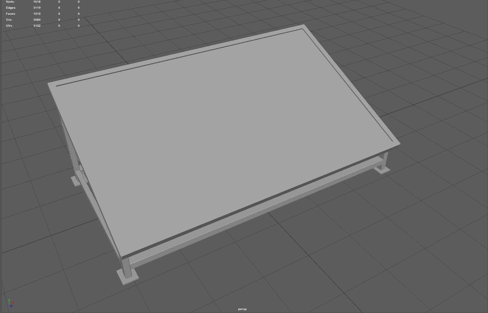 Solar panel with base Low-poly 3D model_6