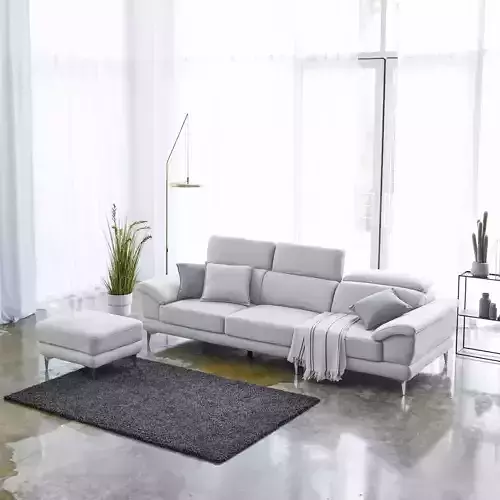 Venice Aqua Magictex Fabric 4 Seater Sofa