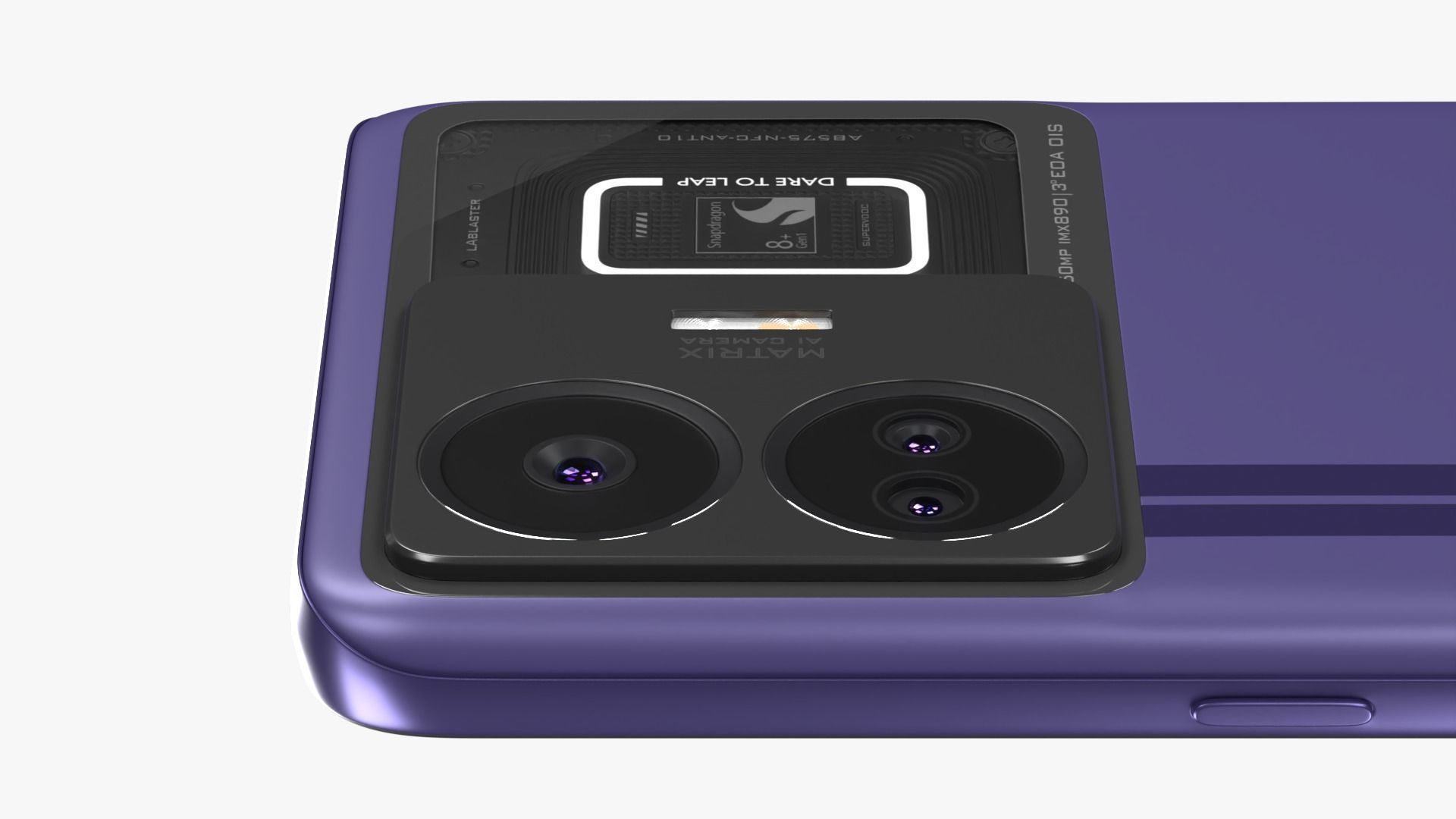 Realme GT Neo 5 Purple Low-poly 3D model_5