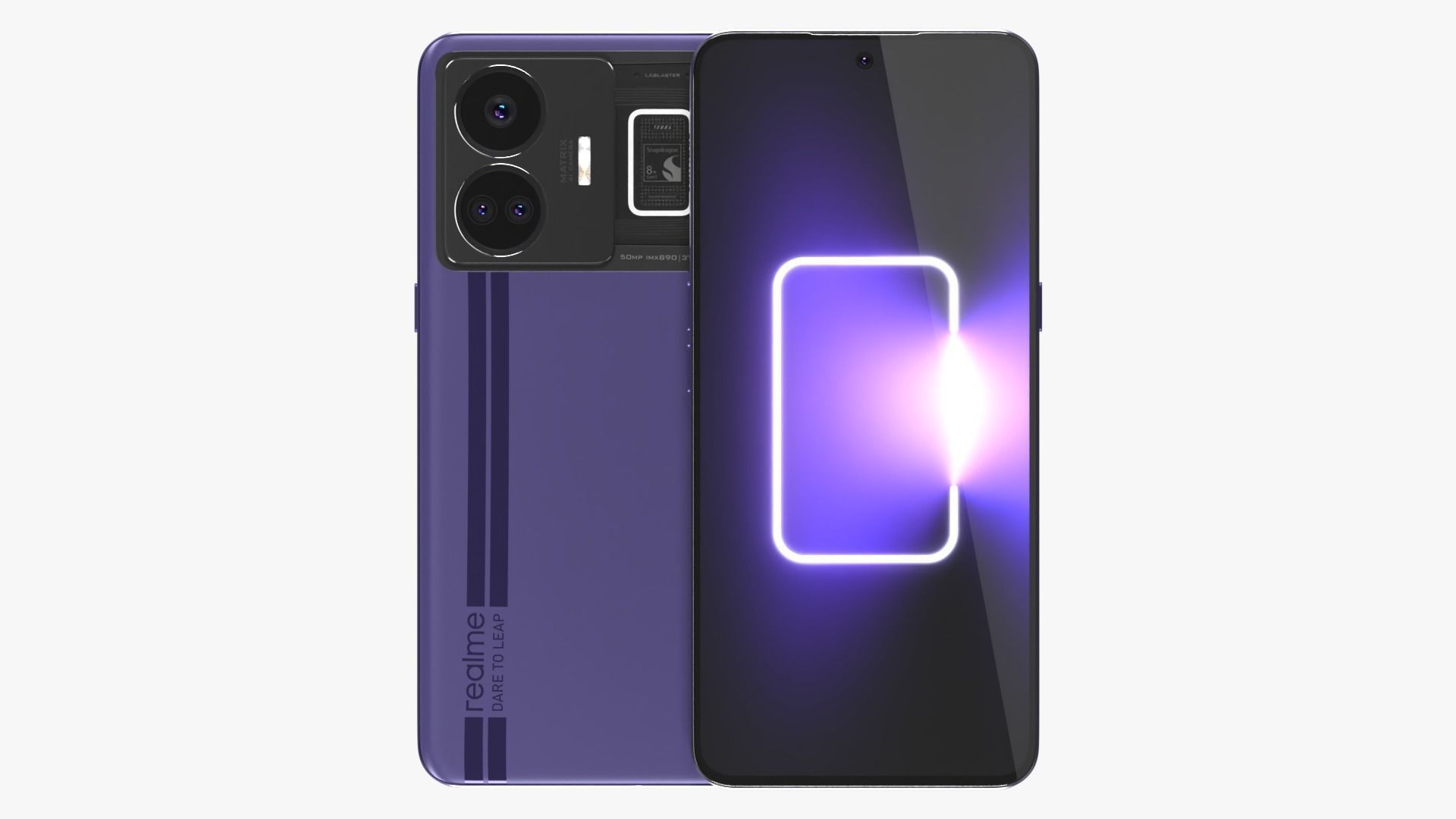 Realme GT Neo 5 Purple Low-poly 3D model_1