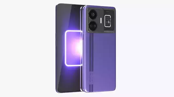 Realme GT Neo 5 Purple Low-poly 3D model