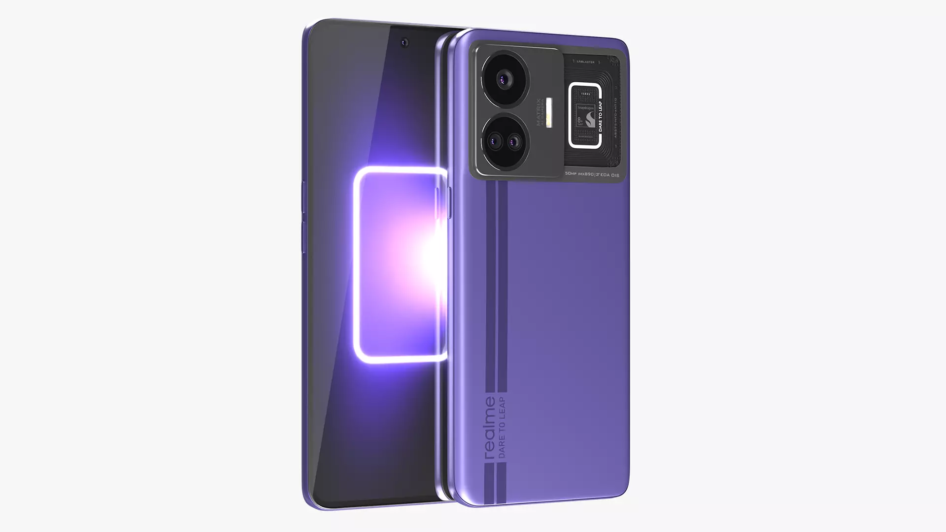 Realme GT Neo 5 Purple Low-poly 3D model_0
