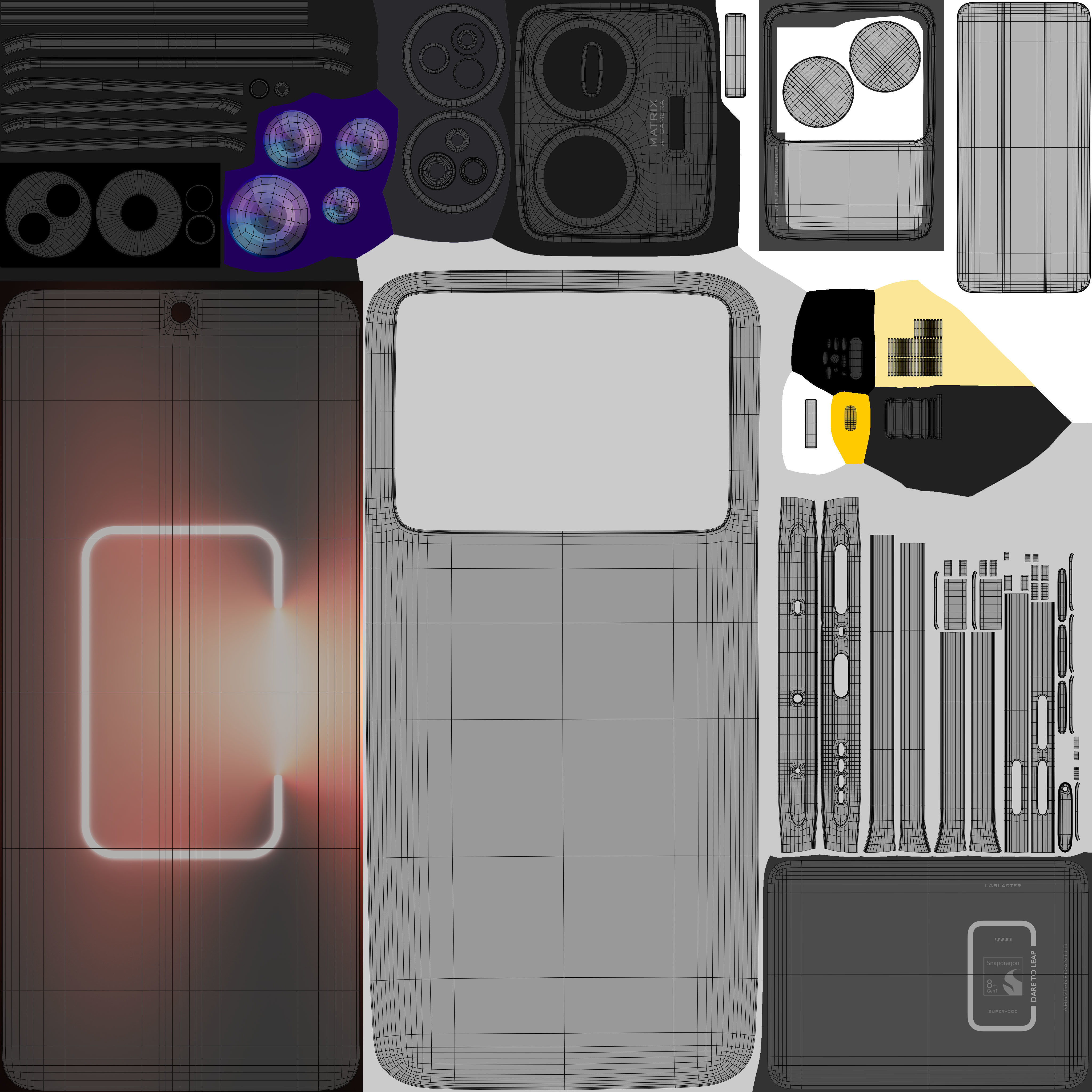 Realme GT Neo 5 White Low-poly 3D model_10