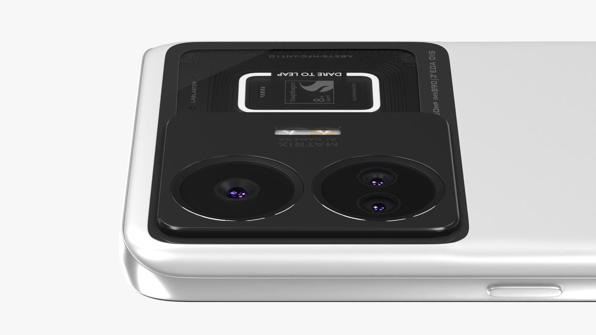 Realme GT Neo 5 White Low-poly 3D model_5