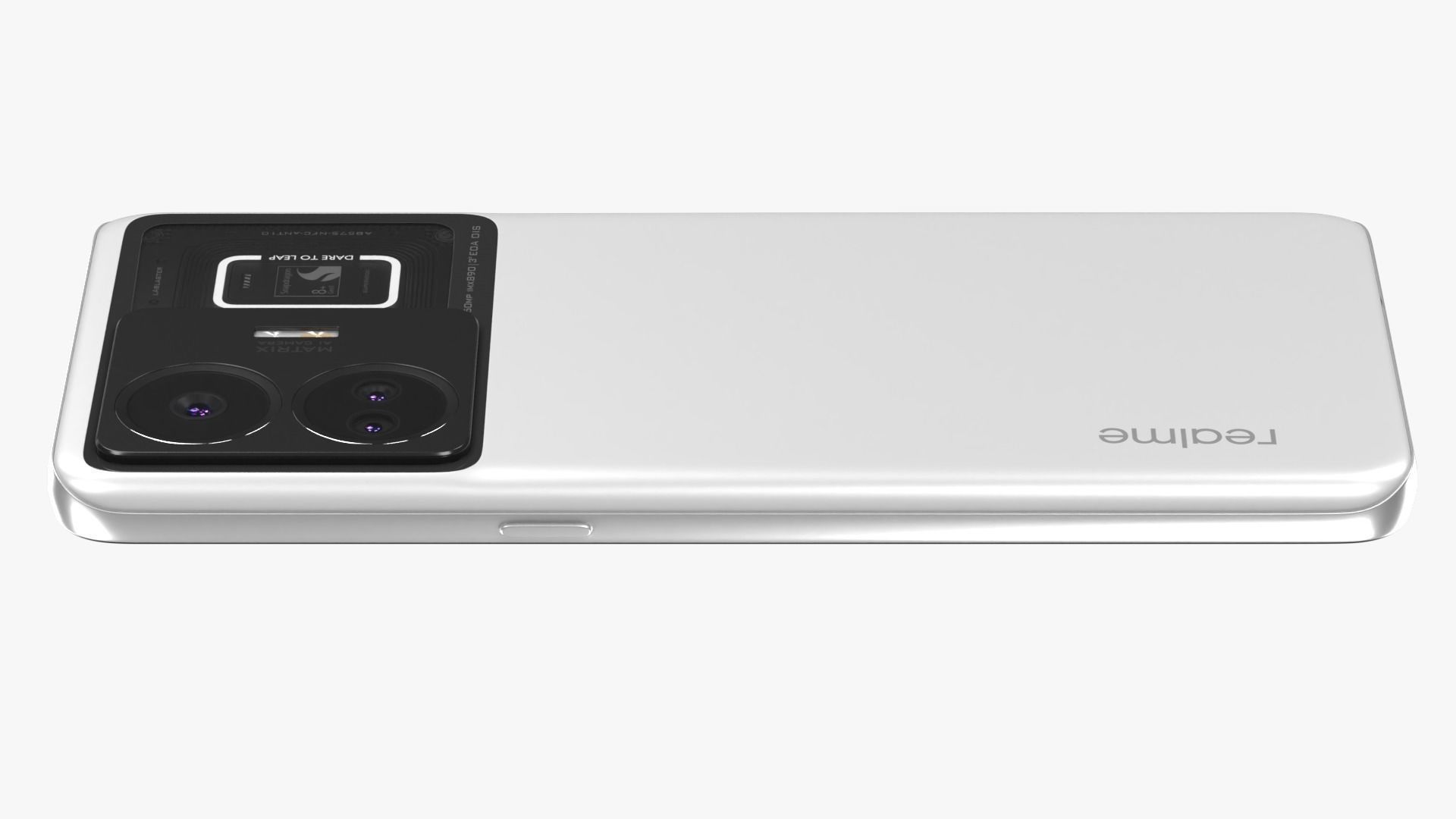 Realme GT Neo 5 White Low-poly 3D model_4