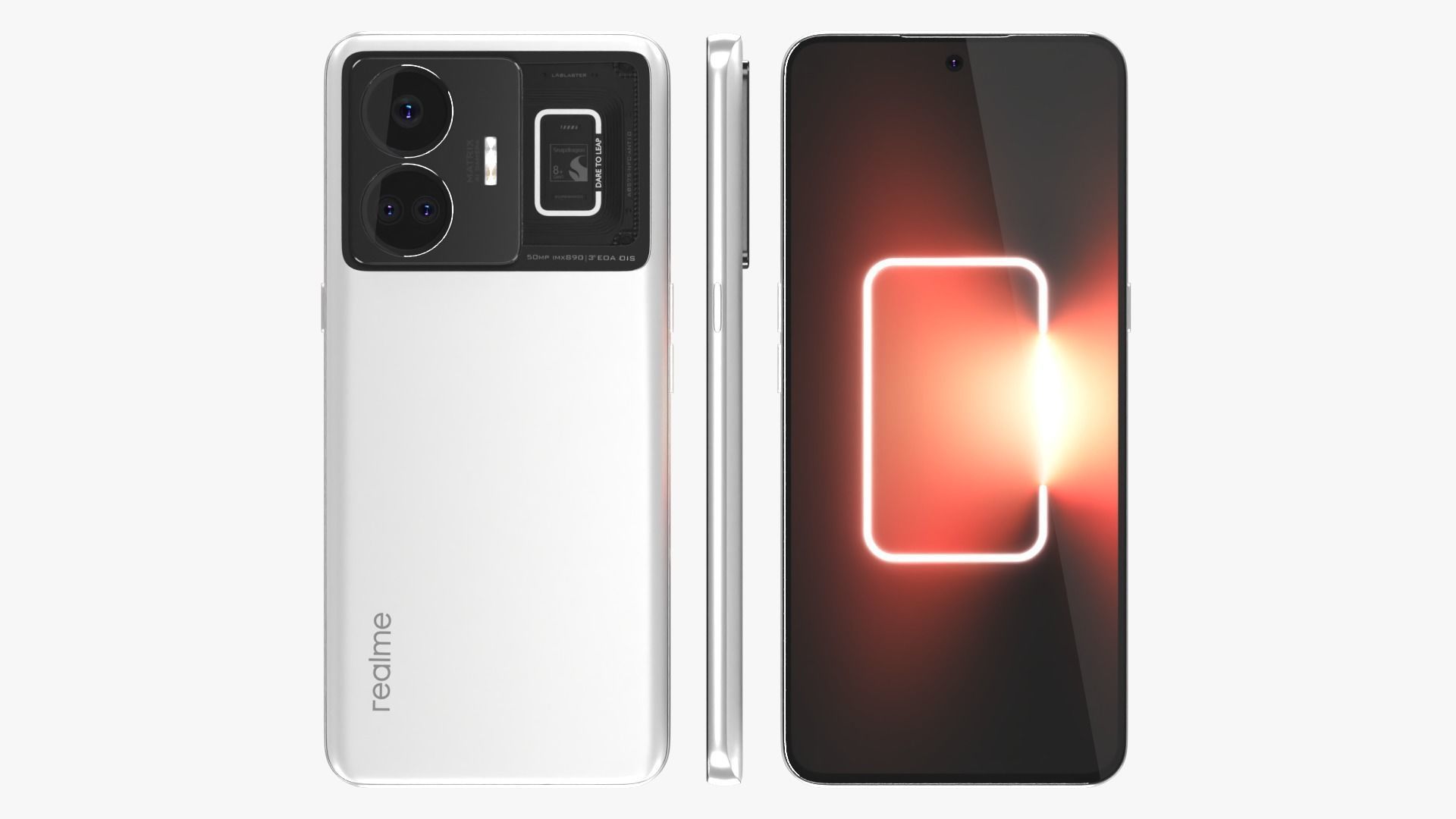 Realme GT Neo 5 White Low-poly 3D model_2