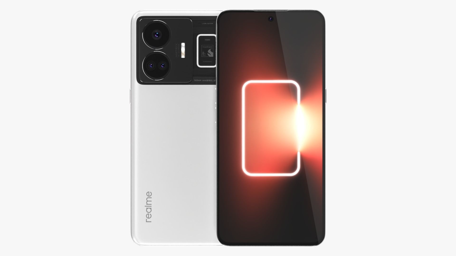 Realme GT Neo 5 White Low-poly 3D model_1